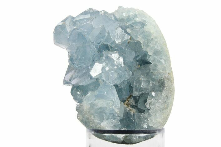 Crystal Filled Celestine (Celestite) Egg Geode - Madagascar #286199